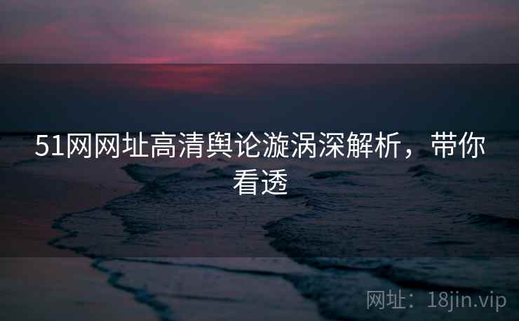 51网网址高清舆论漩涡深解析，带你看透