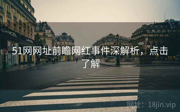 51网网址前瞻网红事件深解析，点击了解
